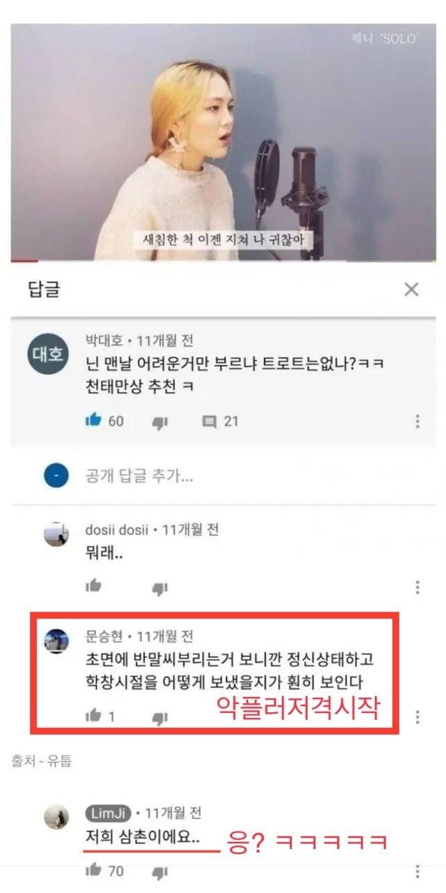 유튜버 악플러들의 실체