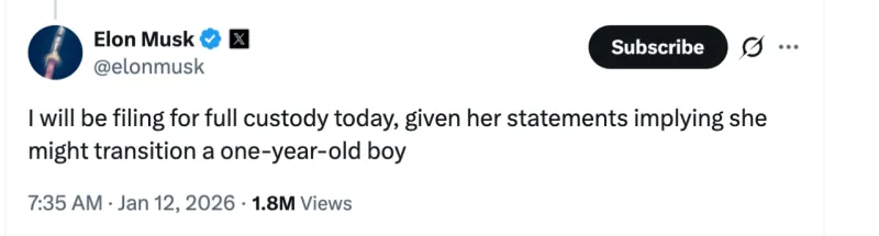 Screenshot 2026-01-12 at 1.55.10 PM.png 일론 머스크가 원나잇하고 낳았던 아들 근황