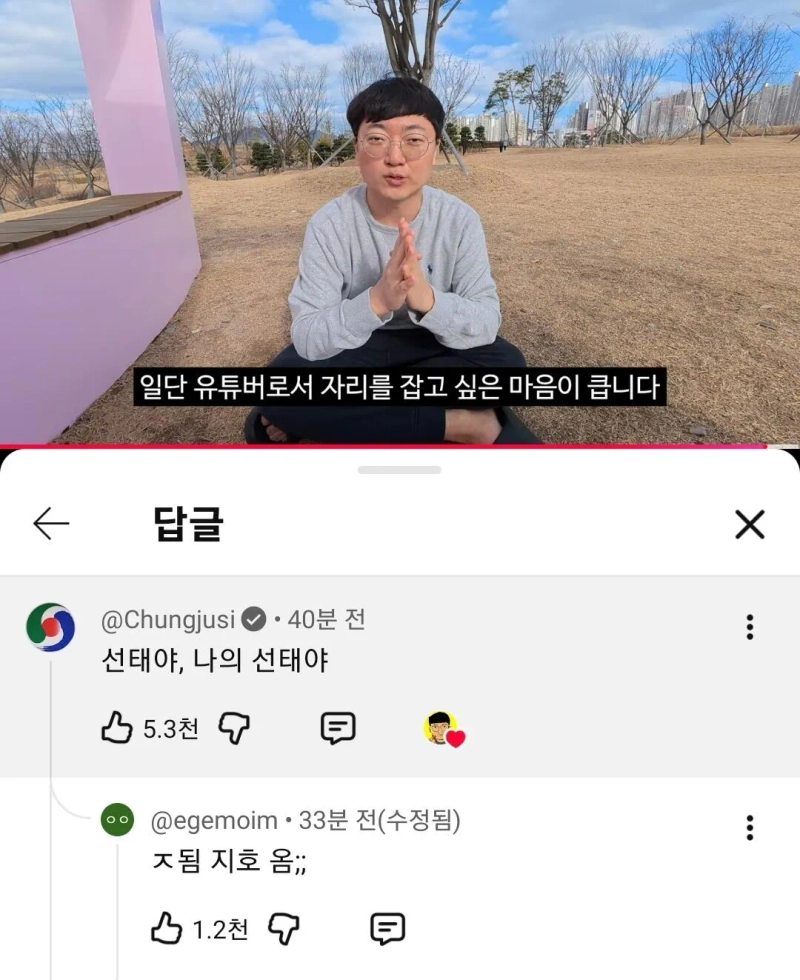 1000143469.jpg 전 충주맨 현 김선태씨 유툽 베댓 근황.jpg